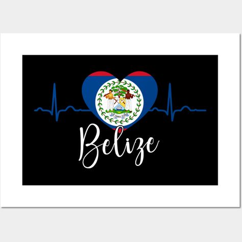 belize heartbeat - heart Flag Of Belize - Gift For Belizean From Belize ,This is a really cool heart design that's showing off flag colors of belize , Colorful design fitting for friends who like belize flag. It can also be given as a birthday or Christmas gift to your best friend, boyfriend, girlfriend or relative who also loves this country. -- Choose from our vast selection of art prints and posters to match with your desired size to make the perfect print or poster. Pick your favorite: Movie Book Cover Page Ideas, Belizean Flag, Belize Flag, Cool Heart, Best Friend Boyfriend, Tropical Design, Favorite Movie, Flag Colors, Cool Backgrounds