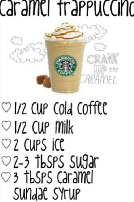 Caramel Frappuccino Recipe Starbucks, Iced Caramel Frappuccino, Caramel Frappe Recipe No Coffee, Diy Caramel Frappuccino, Starbucks Recipes Iced Coffee At Home, Homemade Caramel Frappuccino Recipe, Starbucks Drinks Without Coffee Recipes, Ice Frappuccino Recipe, Starbucks Drink Recipes Without Coffee