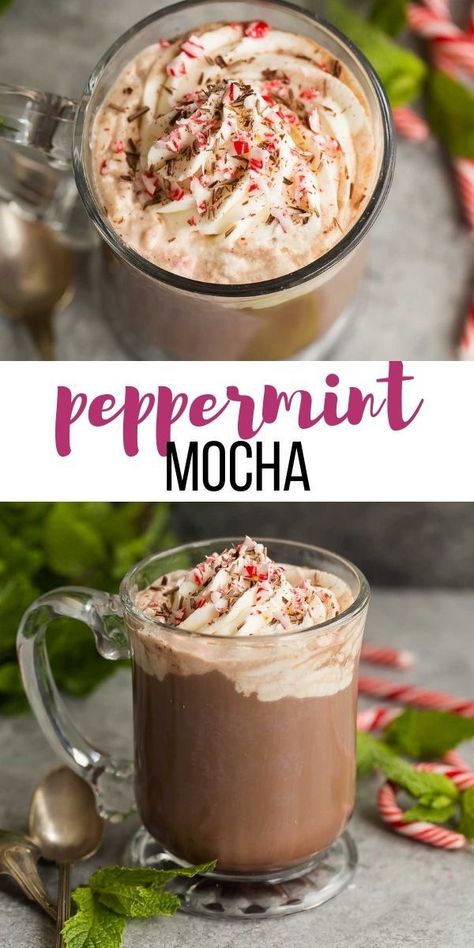 Pin finder Peppermint Mocha Recipe, Peppermint Coffee, Steamed Milk, Mint Mocha, Mocha Recipe, Café Mocha, Mocha Coffee, Homemade Coffee, Espresso Drinks