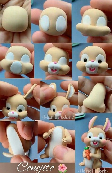 Clay Crafts For Kids, Fondant Animals, Cake Topper Tutorial, Fondant Cake Toppers, Fondant Tutorial, Tanah Liat, Polymer Clay Animals, Fondant Toppers, Fondant Figures