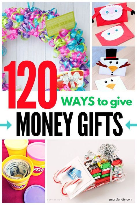 The most CLEVER ways to give cash and gift cards this holiday season - you gotta check out this HUGE list of over 120 ideas to make giving cash FUN again. #smartfundiy #giftcards #cash #gifts #christmasgifts #giftideas #gifting Ways To Give Gift Cards, Gift Card Presentation, Cash Gifts, Cash Gift Card, Gift Cards Money, Money Gifts, Creative Money Gifts, Handmade Holiday Gifts, Diy Gift Card