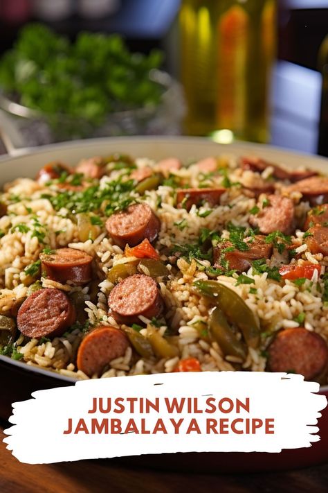 If you're looking for the perfect jambalaya recipe, look no further! Here's an easy-to-follow classic from renowned Louisiana chef and entertainer, Justin Wilson. Justin Wilson Recipes, One Pot Rice Meals, Justin Wilson, Seafood Gumbo Recipe, Jamaica Food, Creole Cooking, Jambalaya Recipe, Cajun Cooking, Gumbo Recipe