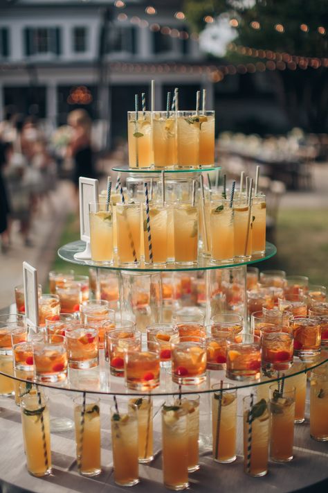 Navy And Blush Wedding, Wedding Drink Station, Navy And Blush, Wedding Food Drink, Party Food Buffet, Reception Food, Wedding Reception Food, Food Stations, Birthday Brunch