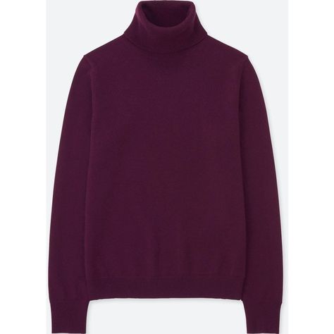 Purple Turtleneck, Turtleneck Jumper, Uniqlo Tops, Lambswool Sweater, Merino Sweater, Turtle Neck Jumper, Turtle Neck Sweater, Uniqlo Women, Cashmere Jumper