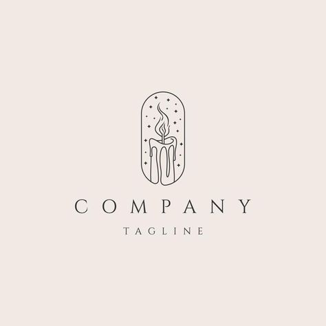 Candle Logo Design, Candle Drawing, Candle Logo, Logo Design Love, Single Line Tattoo, Design Studio Logo, Logo Design Set, Logo Shapes, Instagram Template Design