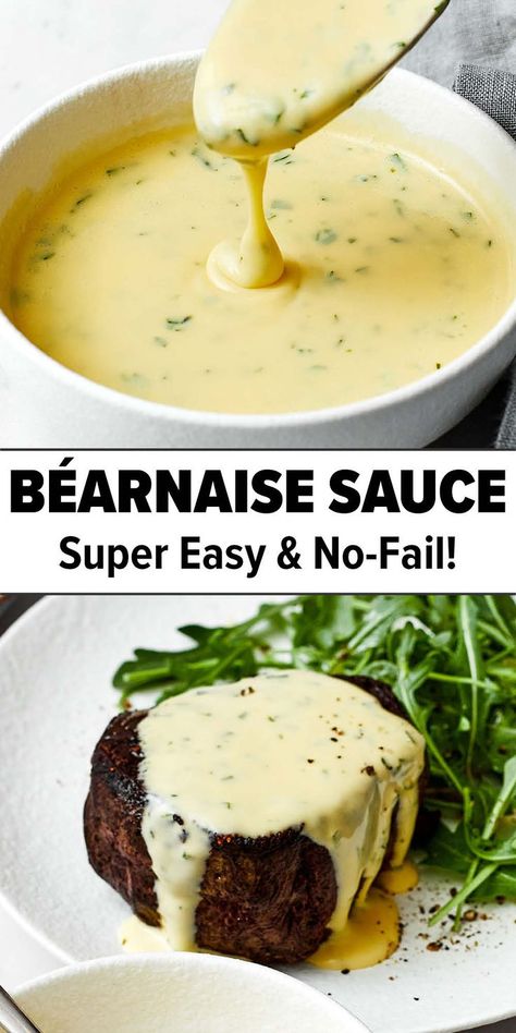 Easy Bearnaise Sauce Recipe For Steak Sauce Bearnaise, Bearnaise Sauce Recipe, Bernaise Sauce, Recipe For Steak, Béarnaise Sauce, Steak Sauce Recipes, Bearnaise Sauce, Homemade Sauce Recipes, To Have