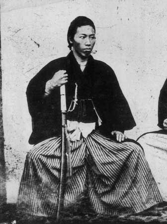 Sakamoto Ryoma. A pro-imperial activist in the Bakumatsu Period who helped forge the alliance between Satsuma and Chōshū that would eventually topple the Tokugawa shogunate.