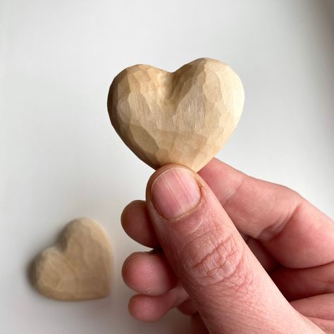 "Small wooden hearts. ✅We work on a regular schedule🙂 Processing time 1-3 days.  Delivery time 14-28 days. We made these hearts completely by hand.  You can use them as a gift for a loved one.  Or as a home decor.  Large selection of colors.  Red, yellow, brown, orange, clear  You can buy one heart, or a set of one color, or a set of different colors.  Height parameters 4 cm (1.57 \")                        Width 4cm (1.57 \")                        Depth 2cm (0.78 \") Handmade gift. Carved by Modern Nativity Set, 3d Hearts, 8 Birthday, Simple Wood Carving, Christmas Tree Collection, Heart Wood, Carved Heart, Painted Hearts, Heart Valentines