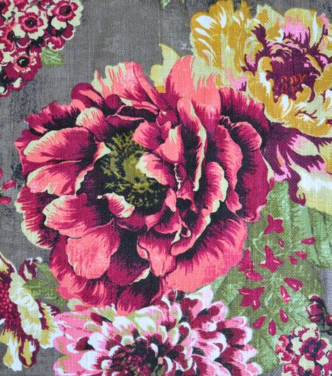 Iris Grey Cotton Linen Blend Fabric Harrison Howard, Floral Upholstery Fabric, Floral Chair, Floral Upholstery, Quirky Decor, Sofa Cover, Grey Floral, Jacquard Fabric, Color Pallets