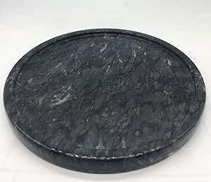 Natural Marble Tray, Round Marble Decorative Tray for Counter, Jewelry, Dresser, Bathroom, Kitchen Black Round Tray,Diameter8 Inches(Black) Dresser Bathroom, Jewelry Dresser, Makeup Tray, Key Tray, Coffee Tray, Kitchen Black, Marble Tray, Perfume Tray, Classy Design