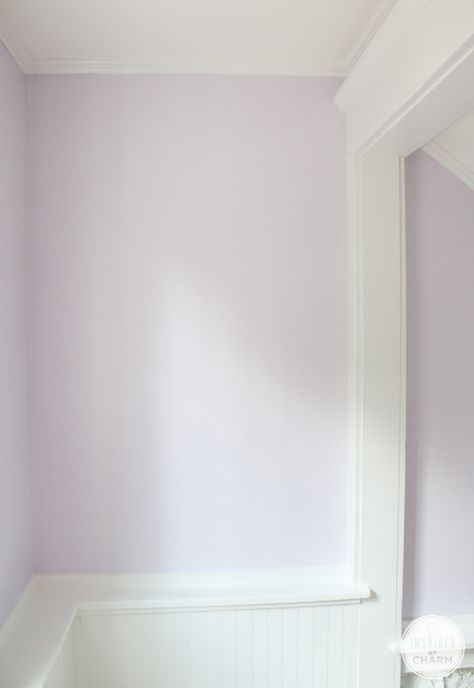 wall color is Elation from Sherwin Williams Light Purple Sherwin Williams, Lavender Ice Paint Benjamin Moore, Behr Lavender Paint Wall Colors, Sherwin Williams Light Lavender Paint, Enchant Sherwin Williams, Best Light Purple Paint Color Sherwin Williams, Benjamin Moore Lavender Mist, Sherwin Williams Inspired Lilac, Sherwin Williams Potentially Purple