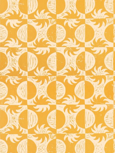 Designer Wallpaper by high profile as well as emerging, contemporary artists. Our range includes a design by Turner Prize nominee Goshka Macuga. Motif Tropical, Summer Solstice, Lino Print, Contemporary Artwork, Mark Making, 로고 디자인, Of Wallpaper, Surface Pattern Design, Surface Pattern