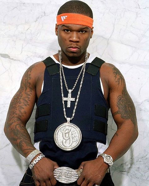 50 Cent Rapper 50 Cent, Looks Hip Hop, Ropa Hip Hop, Crusader Knight, 90s Men, Bullet Proof Vest, Real Hip Hop, Hip Hop And R&b, Gangsta Rap