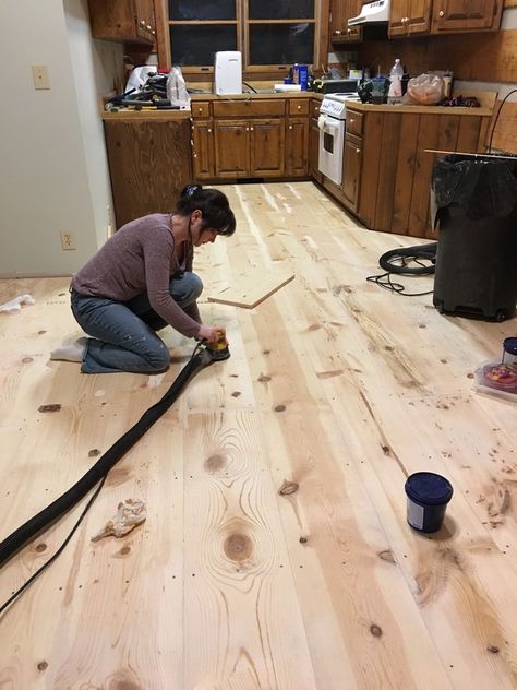 DIY Wide Plank Pine Floors [Part 2 The Finishing] Pine Wood Flooring, Pine Flooring, Diy Wood Floors, Rustic Wood Floors, Plywood Flooring, Wood Floors Wide Plank, Wide Plank Flooring, Pine Floors, Diy Holz