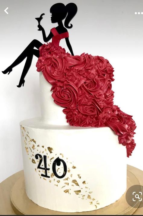 Birthday Cake For 40th Women, 31 Birthday Cake Women, Cake Toppers Birthday Women, Silhouette Cake Design, Cake 50th Birthday Woman, 40 Th Birthday Cakes, Birthday Cake 40th Women, 50 Birthday Cake For Women Elegant, Cake For Women Elegant