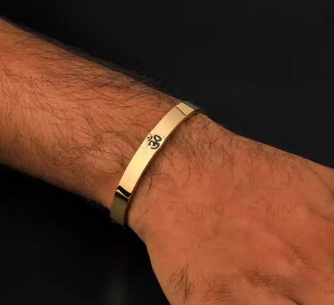 Mens Kada- Buy Products Online at Best Price in India - All Categories | Flipkart.com Mens Bracelet Gold Jewelry Style, Braclets Gold, Mens Bracelet Gold Jewelry, Man Gold Bracelet Design, Gold Kada, Couple Ring Design, Mens Bangles, Bff Jewelry, Modern Gold Jewelry