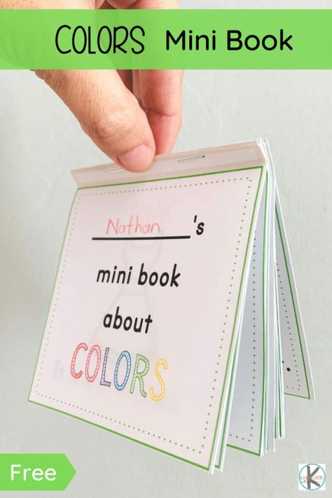 Printable Kindergarten Books, Printable Books For Preschool, Colors Free Printable Preschool, Learning Colors Preschool Crafts, Preschool Crafts Colors, Free Name Practice Preschool Free Printable, Colour Kindergarten Activities, Color Word Activities For Kindergarten, Color Books Preschool