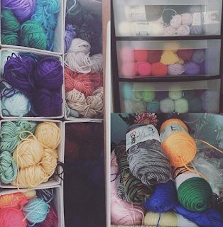 Marion's Mittens Blog: Being an Organized Knitter with Ravelry Martha Washington Sewing Cabinet, Storing Yarn, Closet And Dresser, Inventory Spreadsheet, Project Tracker, Martha Washington, Sewing Cabinet, Stop Shopping, Caron Simply Soft