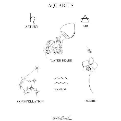 Aquarius Constellation Tattoo, Astrology Tattoo, Horoscope Tattoos, Aquarius Tattoo, Zodiac Sign Tattoos, Zodiac Tattoos, Tattoos Skull, Small Hand Tattoos, Constellation Tattoos