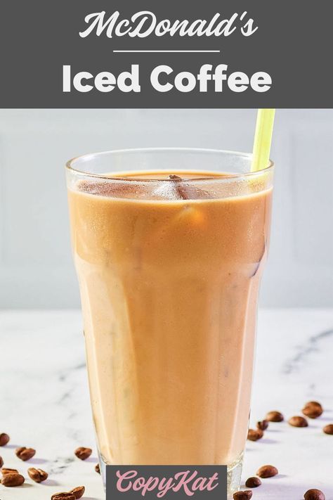 Mcdonald’s Iced Coffee Recipe, Mcdonalds Iced Coffee Recipe, Mcdonald's Iced Coffee, Barista Drinks, Simple Syrup Drinks, Mcdonalds Iced Coffee, Creamy Iced Coffee, Copycat Drinks, Mcdonalds Sweet Tea