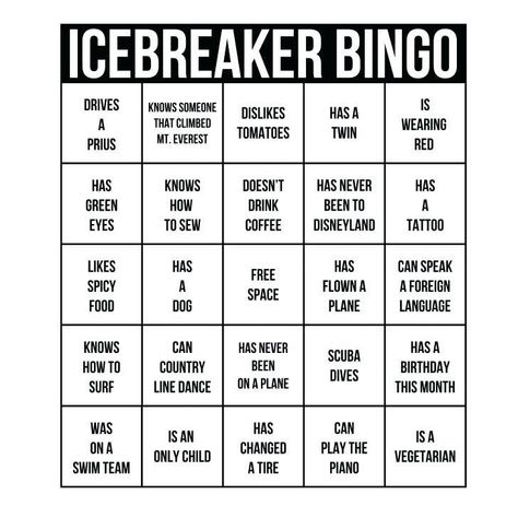 Printable: Printable Human Bingo Template To Ice Breaker throughout Ice Breaker Bingo Card Template – Various Templates Ideas Human Bingo Free Printable, 2024 Bingo, Ice Breaker Bingo, People Bingo, Bingo Free Printable, Friend Bingo, Human Bingo, Bingo Card Generator, Word Structure