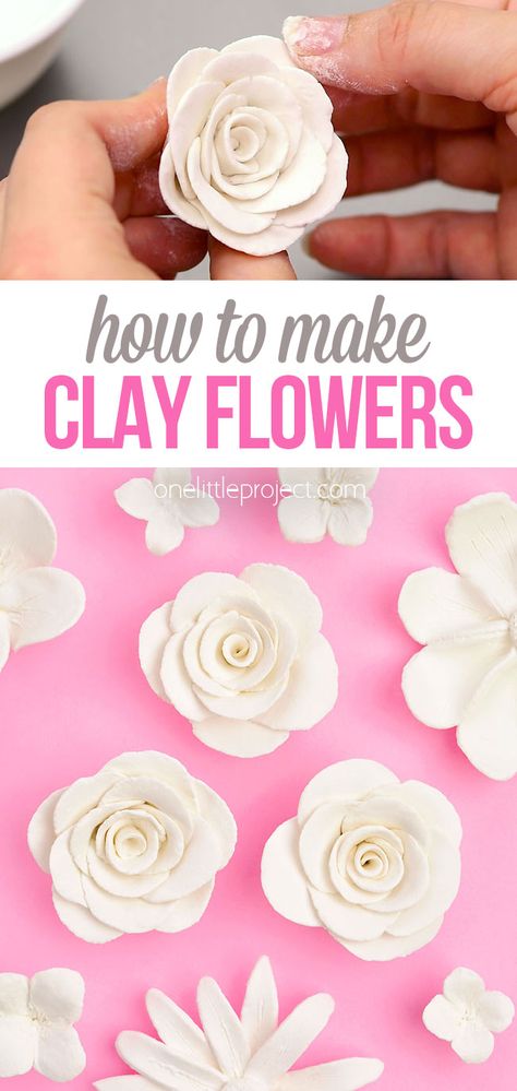 Photo of clay flowers Sculpt Air Dry Clay, Dry Air Clay Diy Projects, Homemade Molding Clay, Christmas Air Dry Clay Ideas For Kids, Working With Air Dry Clay For Beginners, Clay Crafts Mothers Day, Flowers Air Dry Clay, Easy Clay Hand Building Projects, Crayola Clay Projects