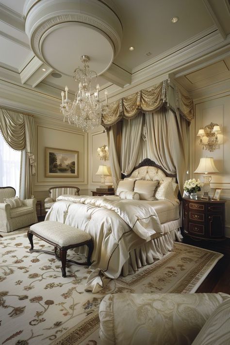 "Traditional Bedroom Ideas bring timeless elegance and classic charm to your sleeping space. 🛏️✨ Featuring rich fabrics, ornate furniture, and sophisticated decor, these bedrooms create a warm and inviting atmosphere. Discover how to design a bedroom that exudes comfort and grace with Traditional Bedroom Ideas! 🌿🏡 #TraditionalBedroom #ClassicDesign #ElegantInteriors #BedroomInspiration 🛏️✨" Elegant Bedroom Ideas Luxury, Classic Bedroom Design, Bedroom Ideas Luxury, Luxury Master Suite, Elegant Bedroom Design, Vintage Bedroom Ideas, Modern Bedroom Ideas, Bedroom Ideas Inspiration, Design Your Bedroom