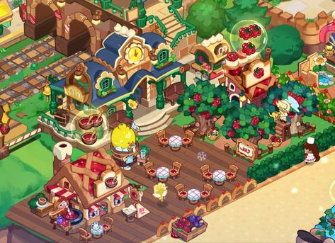 Crk Layout, Kingdom City, Infographic Inspiration, City Decor, Doraemon Wallpapers, Cookie Run Kingdom, House Games, Cookie Inspiration, Cute Games