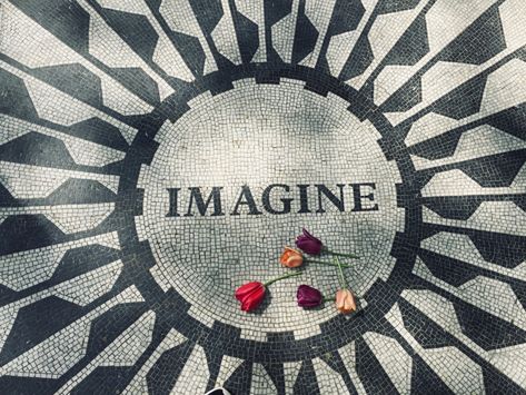 John Lennon Imagine Art, Imagine John Lennon Art, Hippie Family, Imagine Lyrics, Tufting Ideas, Concert Poster Art, John Lennon And Yoko, Imagine John Lennon, Hippie Culture