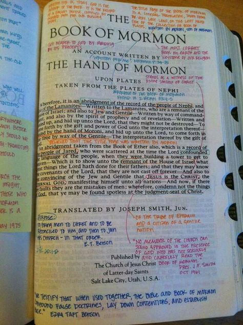 Lds Study Ideas, Book Of Mormon Introduction, How To Read The Book Of Mormon, How To Mark Scriptures Lds, Book Of Mormon Marking Guide, Book Of Mormon Title Page Journaling, Book Of Mormon Introduction Page, Book Of Mormon Scriptures For Comfort, Marking Scriptures Lds Ideas