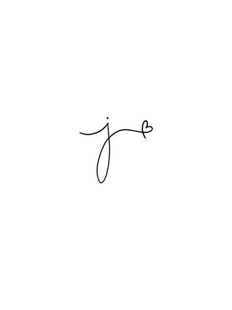 Simple J Tattoos, Minimalist J Tattoo, Sister Initial Tattoos, Cursive J Tattoo With Heart, Minimalist Tattoo Initials, Simple J Tattoo, Initial Tattoos Men, Cursive J With Heart, Delicate Initial Tattoo