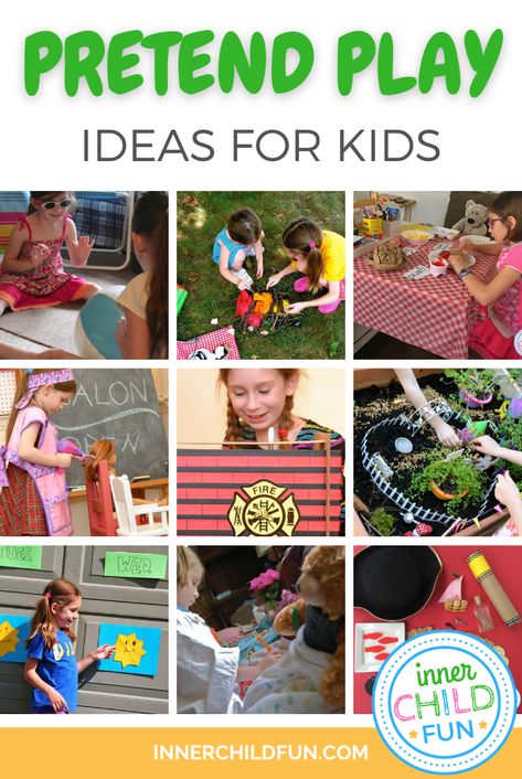 Ideas for Pretend Play- Creative Scenarios for Kids - Inner Child Fun Imagination Play Ideas For Kids, Imaginative Play Ideas, Fantasy Play, Imaginary Play, Child Therapy, Kids Imagination, Kids Laughing, Beach Vacations, Summer Activities For Kids