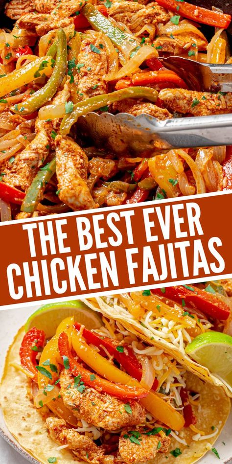 Easy Chicken Fajita Recipe, Best Ever Chicken, Easy Chicken Fajitas, Chicken Fajita Recipe, Fajita Recipe, Chicken Dishes Recipes, Chicken Fajitas, Mexican Dishes, Butter Chicken