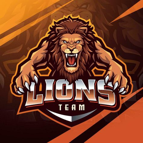 Lion head esport mascot logo design Lions Cricket Logo, Lion Logo Design Graphics, Cricket Logos, Lion Logo Design, Dp For Whatsapp Profile, Lion Head Logo, Lion Vector, Mascot Logo Design, Whatsapp Profile