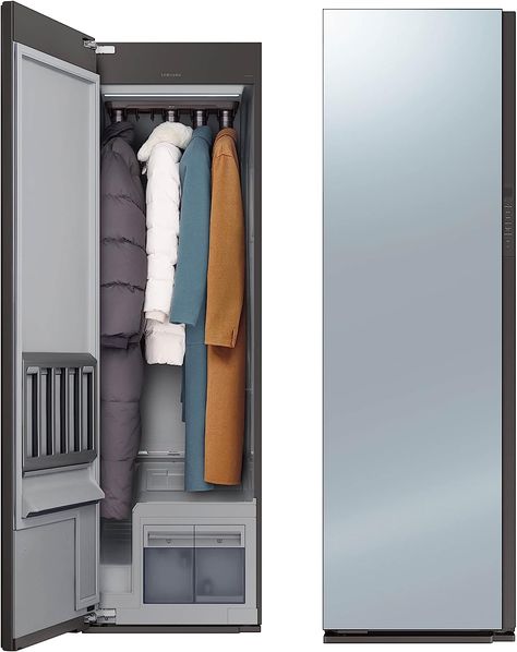 Amazon.com: SAMSUNG 24” AirDresser Grand 5 Hanger Clothing Care System w/ Steam Refresh, Sanitizer, Air Dresser Cabinet Steamer for Clothes, Garments, Relaxes Wrinkles, DF10A9500CG/A1, Crystal Mirror : Clothing, Shoes & Jewelry Mirror Clothing, Crystal Mirror, Dresser Cabinet, Pet Smell, Ironing Machine, Clothes Steamer, Garment Steamer, Grand Designs, Clothing Care