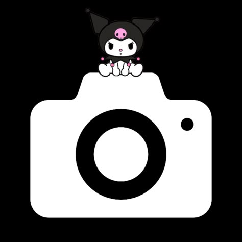 black camera sanrio kuromi icon phone theme🖤🩷 Kuromi Ios Layout, Cute Kuromi Icons For Apps, Kuromi Iphone Icons, Kuromi Icon Black, Kuromi Phone Icons, Kuromi Themed Phone, Camera App Icon Black, Icons De Kuromi, Kuromi Phone Theme