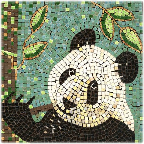 Mosaic Panda - Mosaik Panda - Mosaique Panda - Micro Ceramic tiles - Kit Alea Mosaik Mosaic Tiles Crafts, Art Examples, Paper Mosaic, Mosaic Animals, Mosaic Kit, Mosaic Art Projects, Mosaic Pictures, Mosaic Wall Art, Mosaic Diy