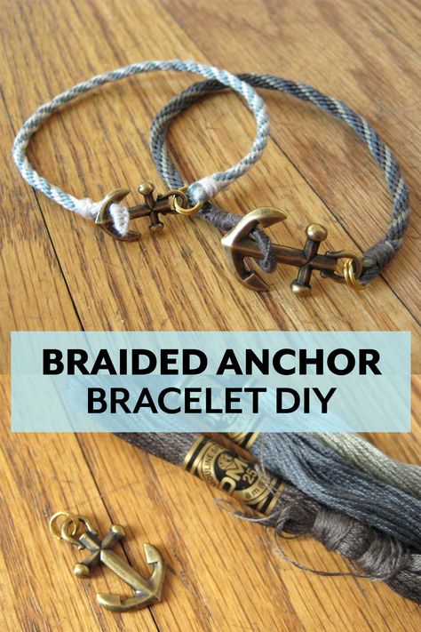 Anchor Bracelet Diy, Anchor Bracelet Pattern, Rope Braid Bracelet Tutorials, How To Make Braided Bracelets, Diy Rope Bracelet, Hemp Bracelet Diy, Braided Bracelet Tutorial, Rope Bracelets Diy, Bracelet Videos