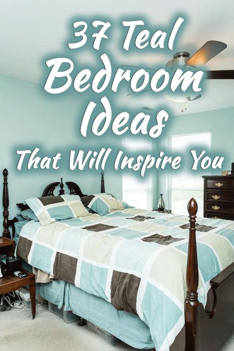 Teal Bedroom Ideas For Women, Teal Wall Bedroom, Teal And White Bedroom, Teal Bedroom Designs, Teal And Gray Bedroom, Teal Living Room, Teal Bedroom Ideas, Teal Bedroom Decor, Bedroom Decor Ideas For Women