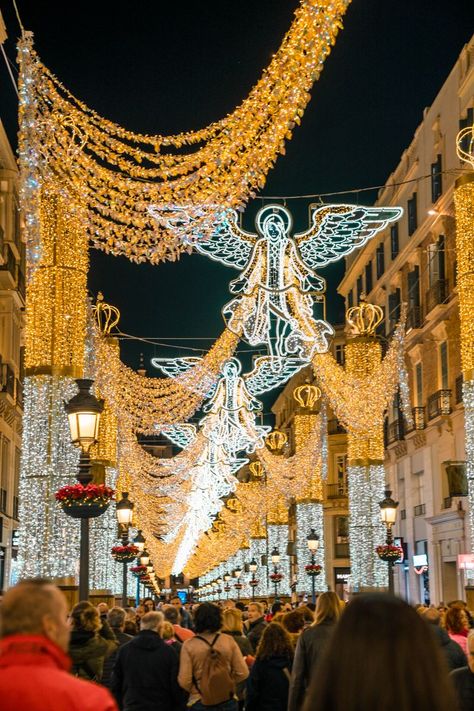 Bask in the sunshine on Calle Larios Malaga. Capture the Malaga aesthetic and follow our Malaga Spain travel tips for a radiant Andalusia adventure. Malaga City, Aesthetic Angel, Spanish People, Spain Aesthetic, Port Of Spain, Malaga Spain, Gold Aesthetic, Christmas Style, Music Activities