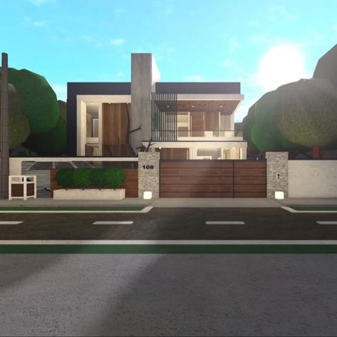 Fest Smink, Fall Bloxburg, House Ideas Bloxburg, Two Story House Design, House Plans With Pictures, Roblox Bloxburg House Ideas, A Modern House, Small House Layout, Floor Bloxburg