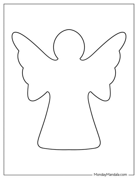 Templates For Christmas Decorations, Angel Cutouts Template, Printable Angel Template, Template For Christmas Ornaments, Christmas Tree Printables Free Templates, Paper Angels Template Free Printable, Holiday Templates Free Printable, Christmas Pdf Printables Free, Angel Tree Tags Template