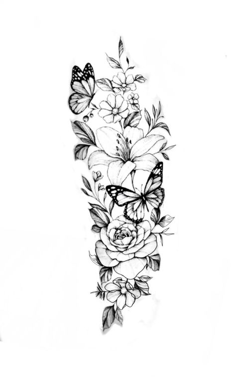 #CoolTattoos #TattooArt #InkMaster #TattooDesigns #InkedUp #TattooLovers #InkInspiration #TattooIdeas #CreativeInk #TattooStyle Arm Sleeve Flower Tattoos For Women, Black And White Floral Sleeve Tattoo For Women, Inner Forearm Sleeve Tattoo Women, Flower Tattoo With Butterflies, Floral And Butterfly Sleeve Tattoo, Floral Tattoo Design Arm, Inner Arm Tattoos For Women Forearm, Butterfly And Flower Tattoo Sleeve, Flower And Butterfly Tattoo Sleeve