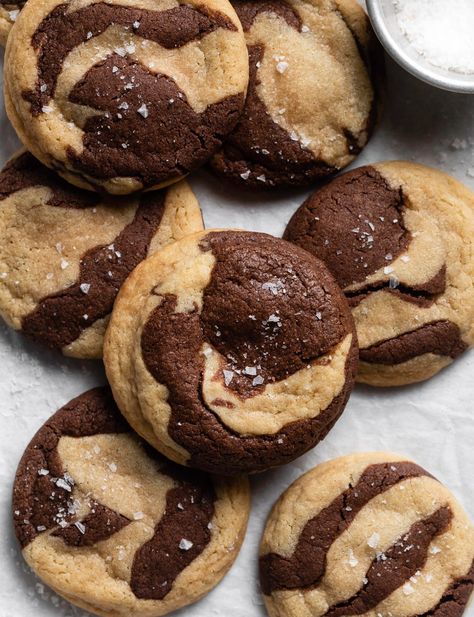 Peanut Butter Chocolate Marble Cookies, Chocolate Marble Cookies, Marbled Cookies, Marble Cookies, Simple Cookies, Chewy Sugar Cookies, Chill Time, Browned Butter, Sugar Cookies Recipe