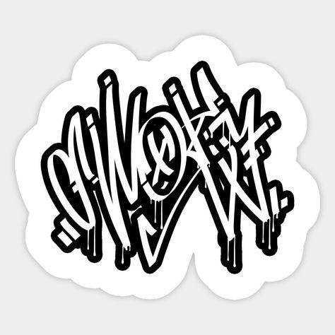 Graffiti tag | smoke -- Choose from our vast selection of stickers to match with your favorite design to make the perfect customized sticker/decal. Perfect to put on water bottles, laptops, hard hats, and car windows. Everything from favorite TV show stickers to funny stickers. For men, women, boys, and girls. Sticker Tags Graffiti, Graffiti Stickers Ideas, Grime Art, Graffiti Room, Alphabet Graffiti, Brand Party, Graffiti Tags, Graffiti Logo, Graffiti Writing