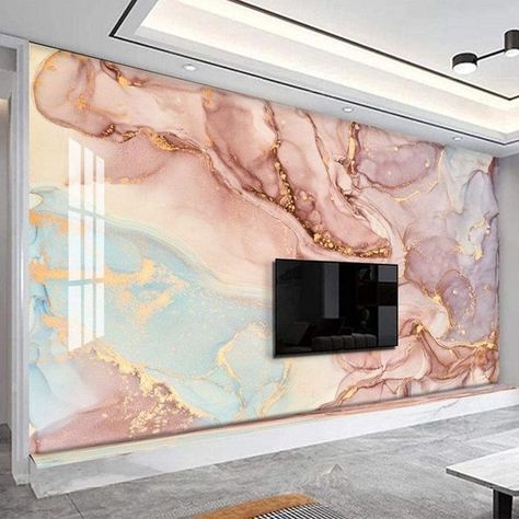 White Marble Peel And Stick Wallpaper, Aesthetic Wallpaper For Living Room, Marble Wall Mural Living Room, Wallpaper Aesthetic For Wall, Aesthetic Wallpaper For Home Decor, White And Gold Nail Salon Decor, Wallpaper Aesthetic For Room, Colorful Wallpaper Bathroom, Wallpaper For Room Bedrooms