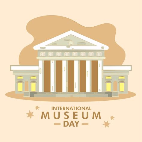 International museum day 18 may illustra... | Premium Vector #Freepik #vector #museum #museum-icon #art-museum #museum-logo Museum Aesthetic Drawing, Museum Doodle, Museum Cartoon, Museum Graphic Design, Museum Illustration, May Illustration, Museum Drawing, International Museum Day, History Illustration