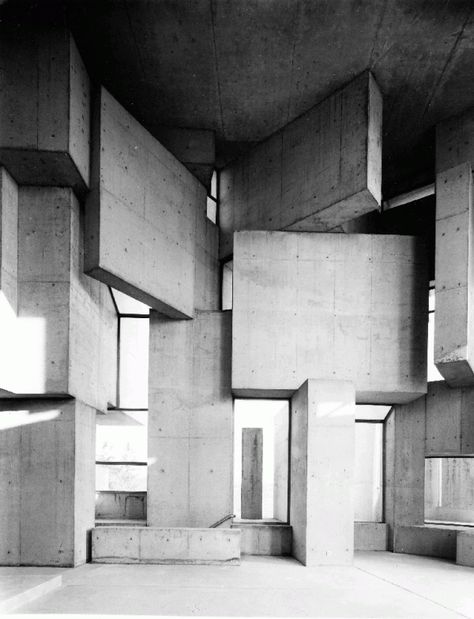 Kindergarten Architecture, Brutalism Architecture, Concrete Architecture, Plans Architecture, Religious Architecture, Architectural Styles, Architecture Design Concept, Brutalist Architecture, Bar Chair