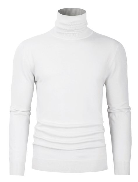 Turtleneck Pullover, White Turtleneck, Slim Fit Men, Soft Knits, Pullover Sweater, Pullover Sweaters, Knitwear, Turtle Neck, Slim Fit