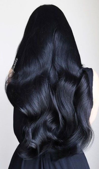 Stayling For Girl, Black Sleek Hair, Black Hair Pale Skin Aesthetic, Voluminous Black Hair, Pure Black Hair, South Asian Hair, Pitch Black Hair, Raven Black Hair, Thick Black Hair